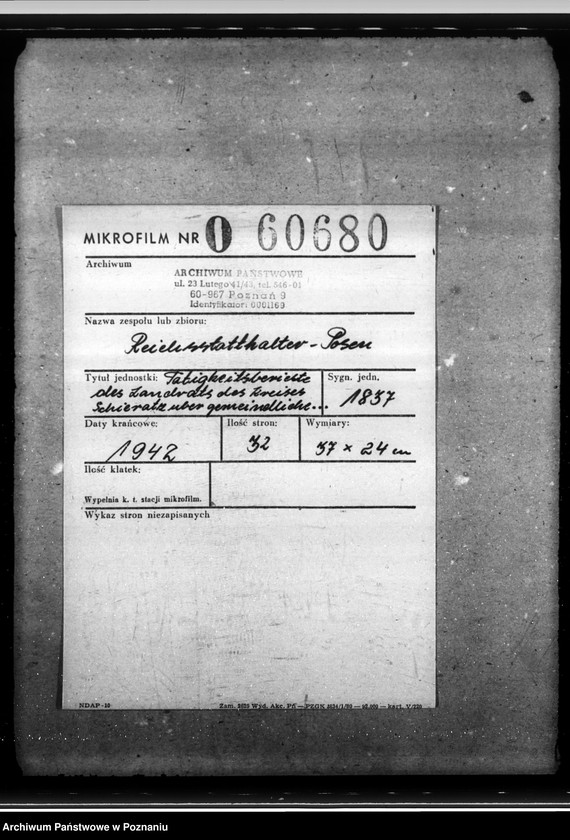 Obraz 2 z jednostki "Tätigkeitsberichte des Landrats des Kreises Schieratz über gemeindliche Finanz- und Steuerpolitik, sowie die Volkspflegekosten und Massnahmen auf dem Gebiete der Volkspflege"