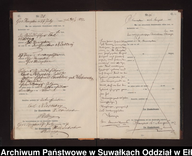 image.from.unit.number "Sterbe-Neben-Register des Preussischen Standes-Amtes Gr. Konopken Kreis Loetzen"