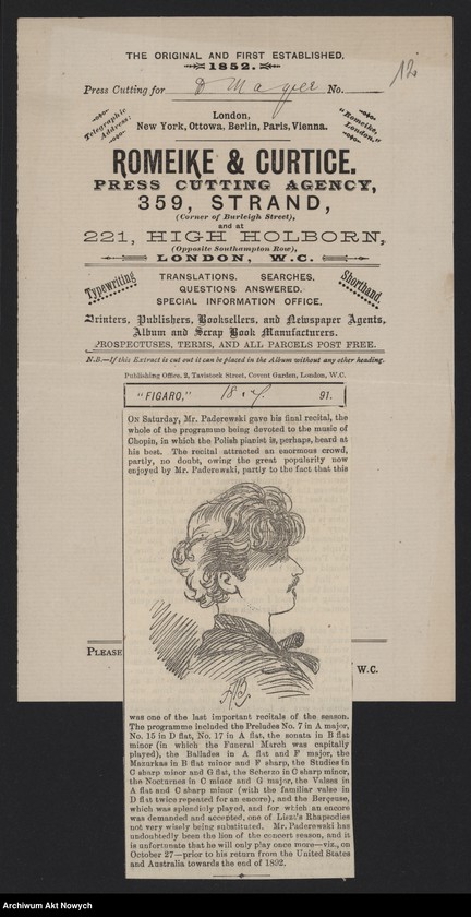 image.from.unit.number "Wycinki prasowe dotyczące działalności muzycznej"