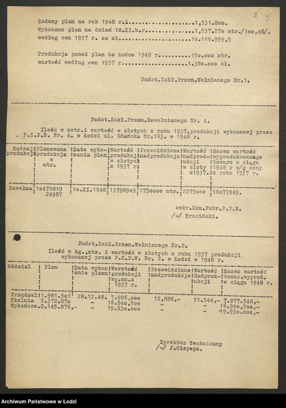 Obraz 6 z jednostki "Współzawodnictwo pracy; protokoły i sprawozdania zakładów przemysłu wełnianego"