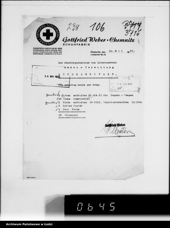 Obraz 12 z jednostki "Gottfried Weber, Chemnitz [zamówienia na sandały z drewna]"