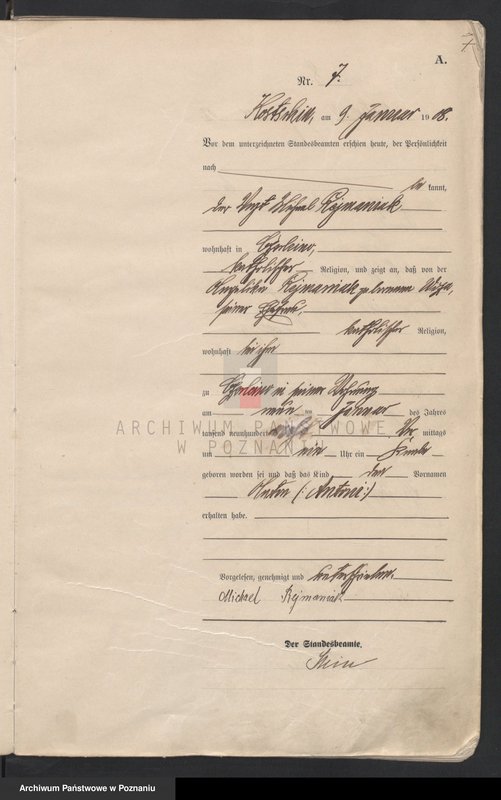 Obraz 10 z jednostki "Geburts-Haupt-Register"