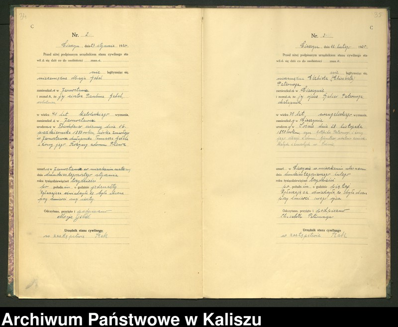 Obraz 20 z jednostki "[Księga zgonów]"