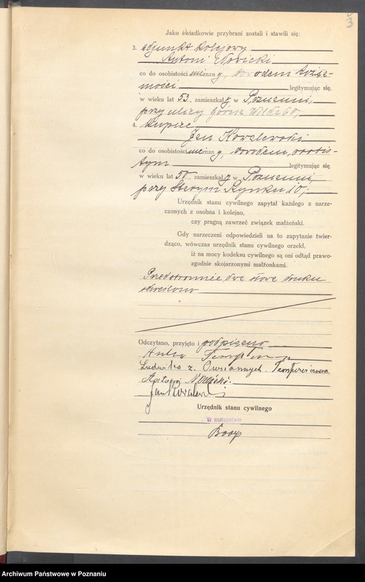 Obraz 5 z jednostki "Księga miejscowa małżeństw tom III [Rejestr główny małżeństw]"