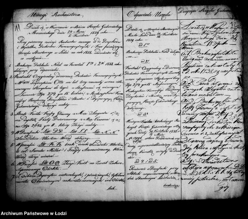 Obraz 13 z jednostki "Akta tyczące się rachunków rocznych za lata 1840"