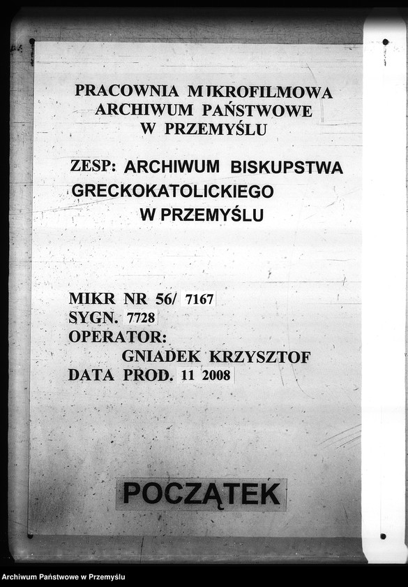 Obraz 1 z jednostki "[Kopie ksiąg metrykalnych parafii Wykoty (dekanat Sambor)]"
