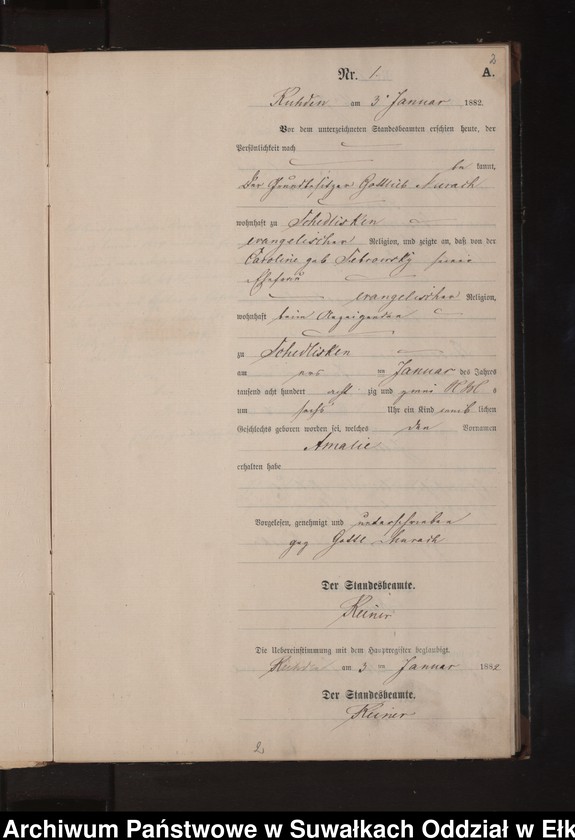 image.from.unit.number "Geburts-Neben-Register des Preussischen Standes-Amtes Stasswinnen Kreis Loetzen"