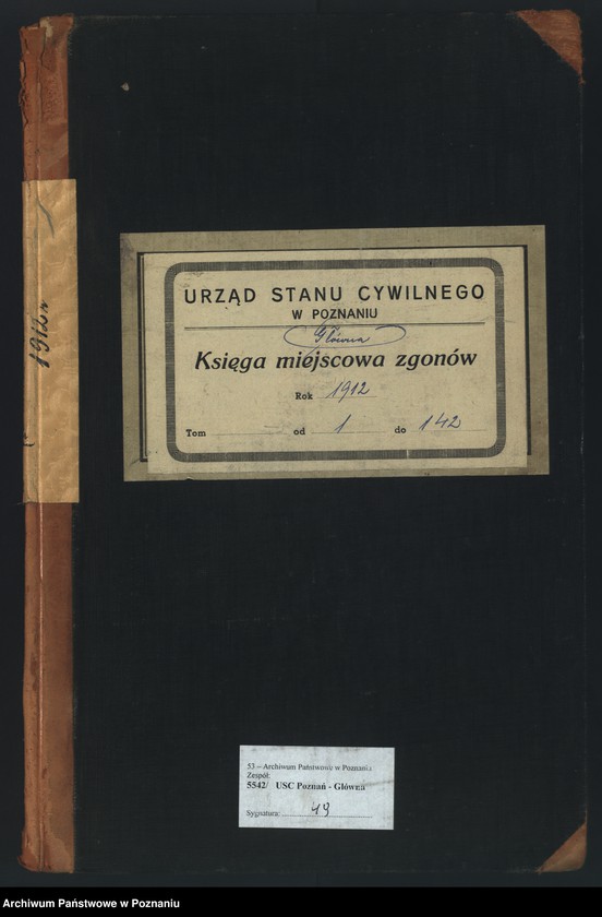 Obraz 2 z jednostki "Księga miejscowa zgonów [Rejestr główny zgonów]"