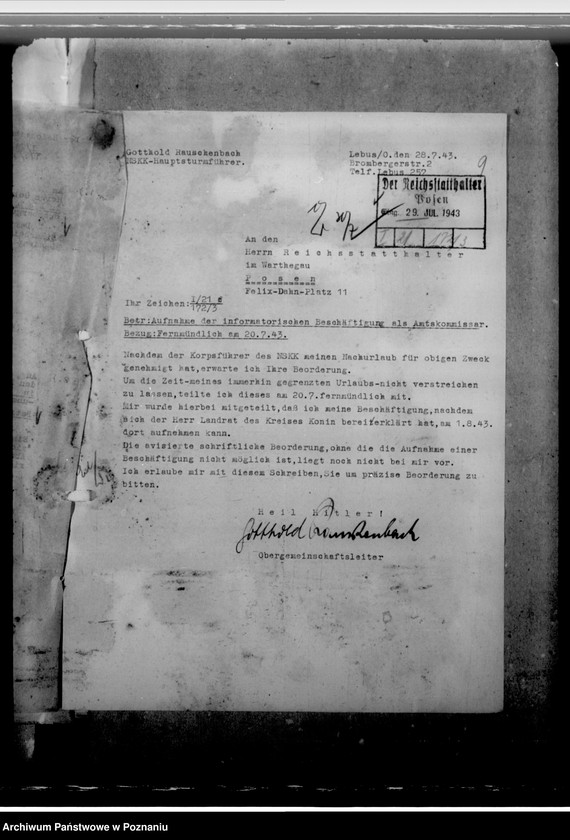 Obraz 13 z jednostki "Rauschenbach, Gotthold - komisarz obwodowy"