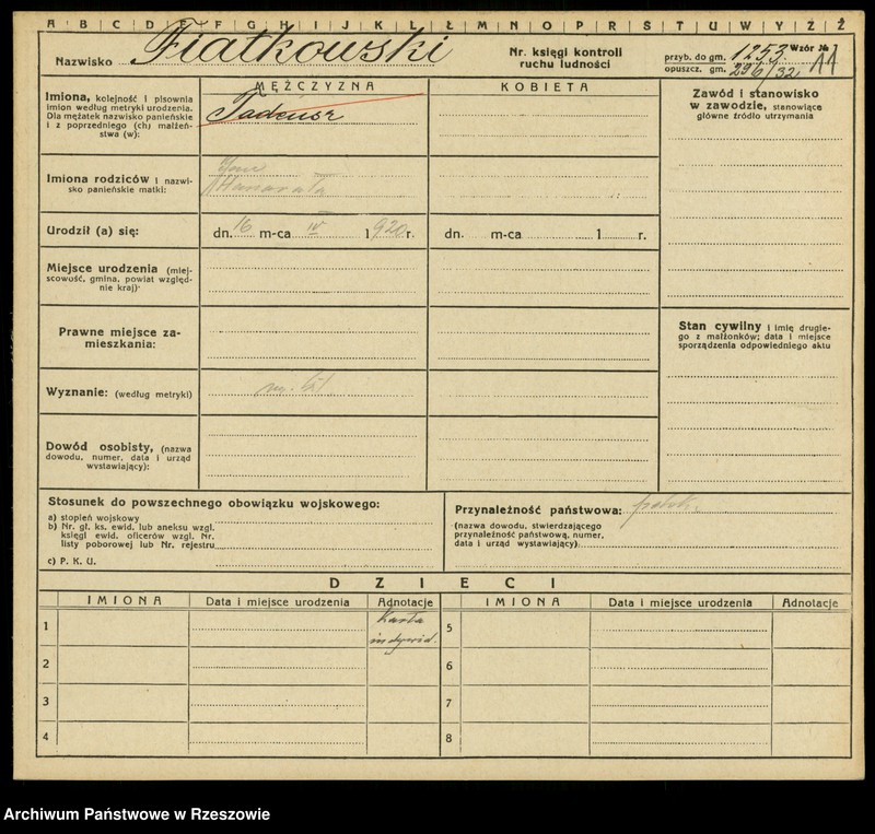 image.from.unit.number "Kartoteki kontroli ruchu ludności Litera: F"