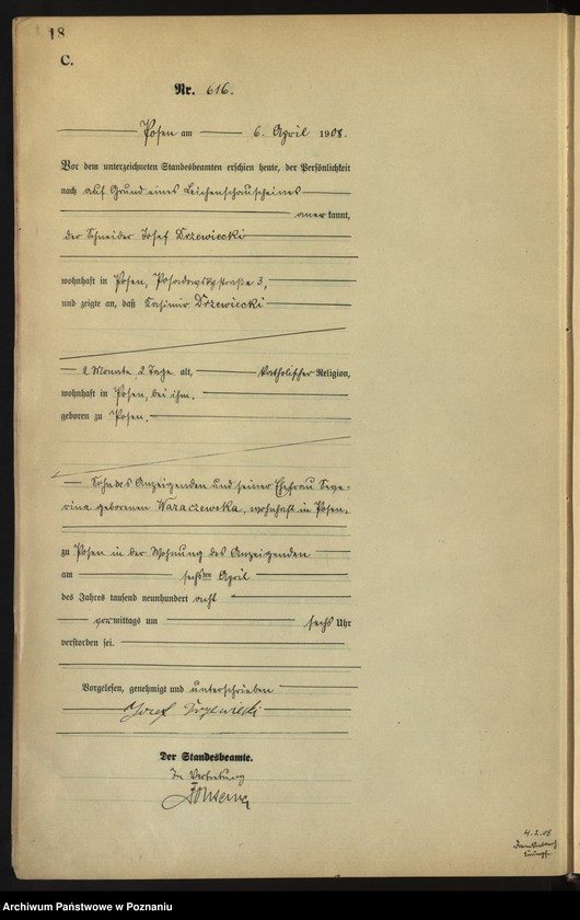 Obraz 20 z jednostki "Księga miejscowa zgonów tom II [Rejestr główny zgonów]"