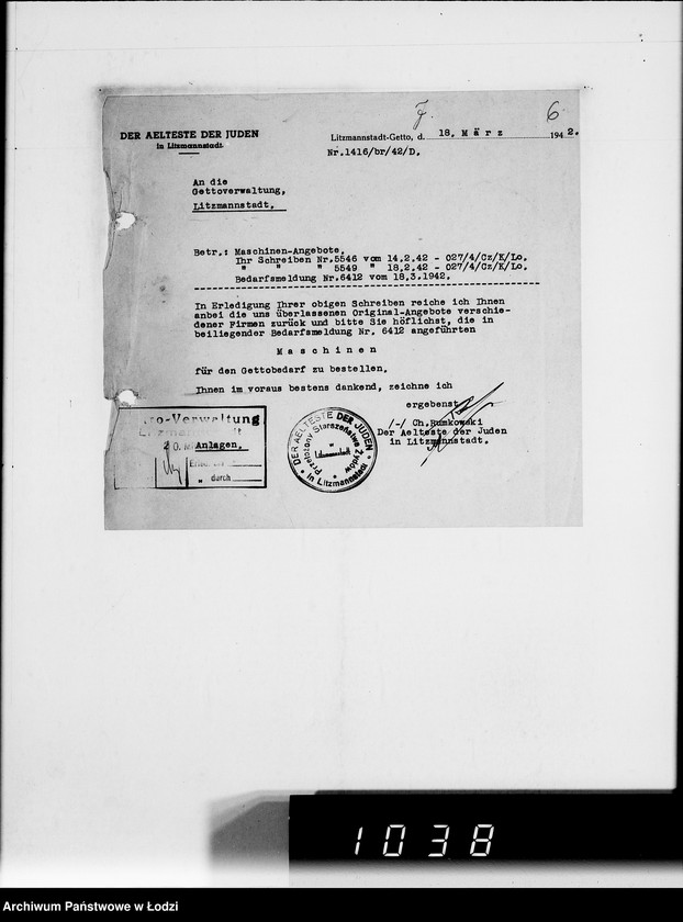 Obraz 10 z jednostki "Werkzeugmaschinen.[Korespondencja w sprawie zakupu]"