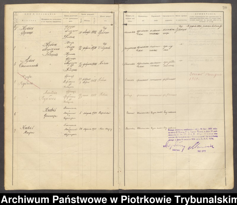 Obraz 9 z jednostki "[Księga ludności stałej gminy Grabica wsi: Grabica, Ostrów]"