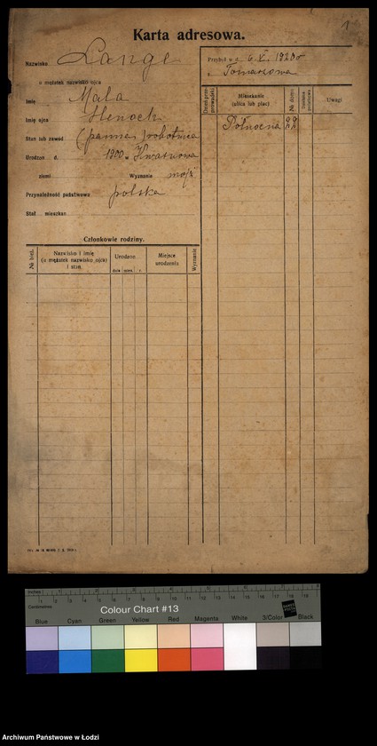 Obraz 3 z jednostki "[Spis ludności Łodzi] Lange - Langner"