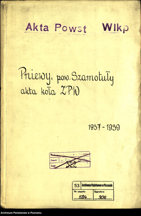 Obraz 3 z jednostki "Pniewy, powiat Szamotuły - akta koła."