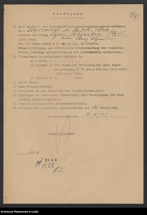 Obraz 18 z jednostki "Lejzer Wajnsberg- sprzedaż towarów spożywczych"