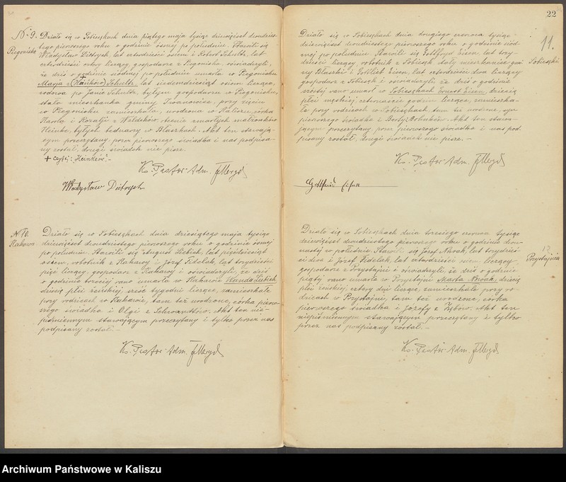 Obraz 19 z jednostki "Duplikat aktów stanu cywilnego urodzeń, zejść i ślubów. Akta zbiorowe małżeństw"