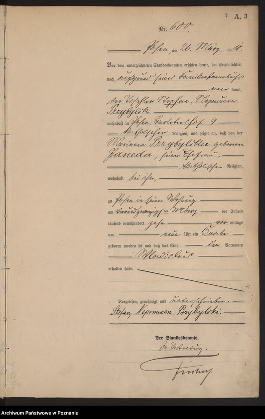 Obraz 4 z jednostki "[Rejestr główny urodzeń]"