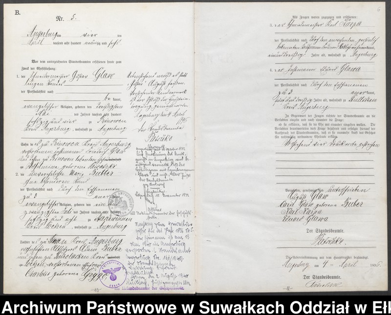 image.from.unit.number "Heiraths-Neben-Register des Preussischen Standes-Amtes Angerburg Kreis Angerburg"