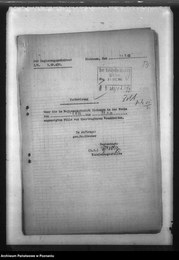 Obraz 17 z jednostki "Nachweisung von übertragbaren Krankheiten im Regierungsbezirk Ziehenau"