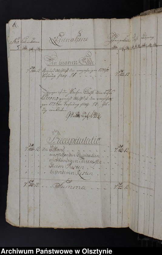 image.from.unit.number "Jahr Kirchen Rechnung der Silberbachschen Kirche aller Einnahme und Ausgabe wie auch Bau-Rechnung"