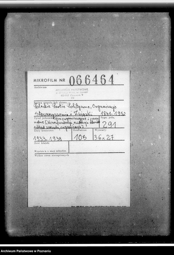 image.from.unit.number "Sprawy organizacyjne i personalne - korespondencja, ewidencja członków, skład zarządu, organizacja"