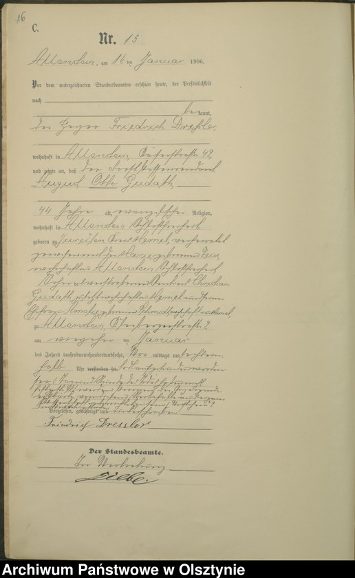 image.from.unit.number "Sterbe-Haupt-Register Tom I, Nr 1-397"
