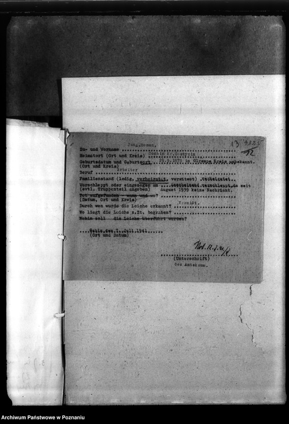 Obraz 18 z jednostki "Kreis Gostynin. Zgłoszenia zmarłych i zaginionych miejscowych Niemców w 1939 roku"