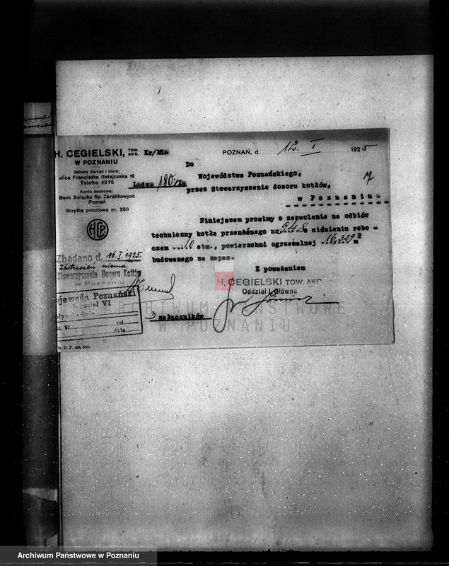 Obraz 12 z jednostki "Parowa cegielnia w Czaczu pow. kościański nr woj. kotła 5922"