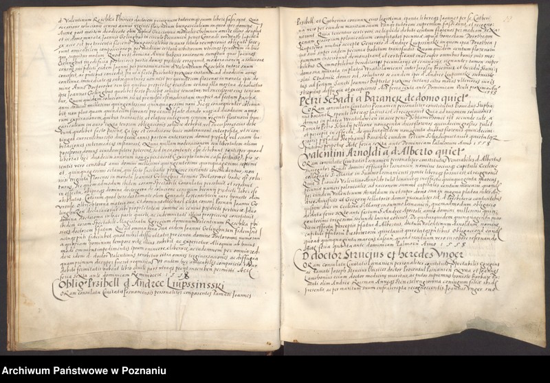 Obraz 16 z jednostki "Liber obligationum, decretorum, quietationum, contractuum. Acta civitatis Posnaniensis."