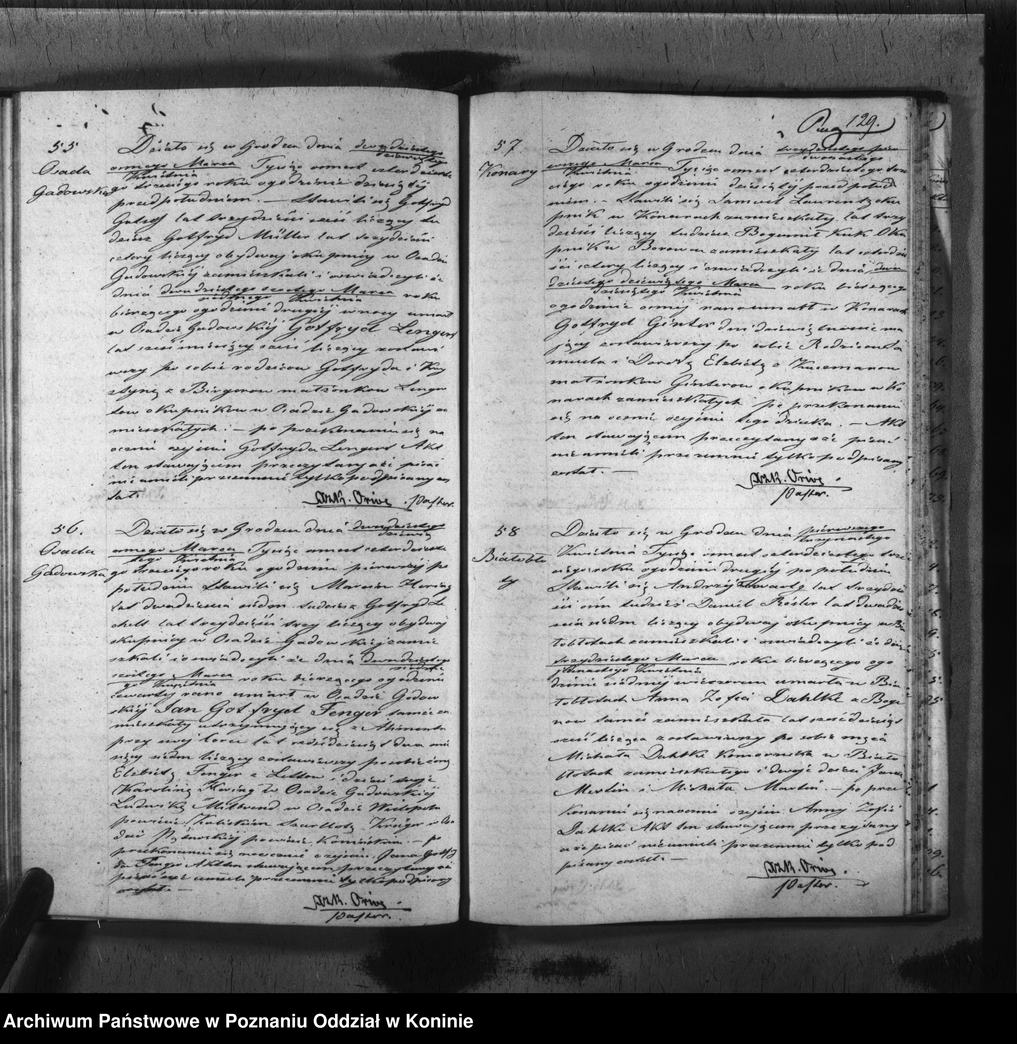 Skan z jednostki: Księga urodzonych, zaślubionych i zgonu