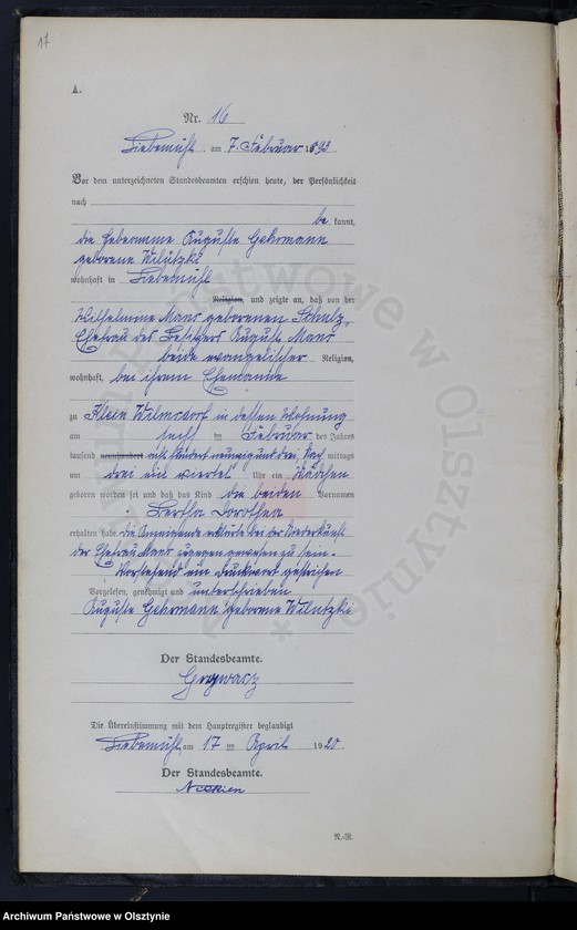 image.from.unit.number "Geburts-Neben-Register Nr 1 - 167"