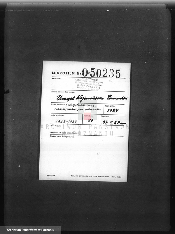 image.from.unit.number "/Majętność leśna/ Możdzanów powiat ostrowski"