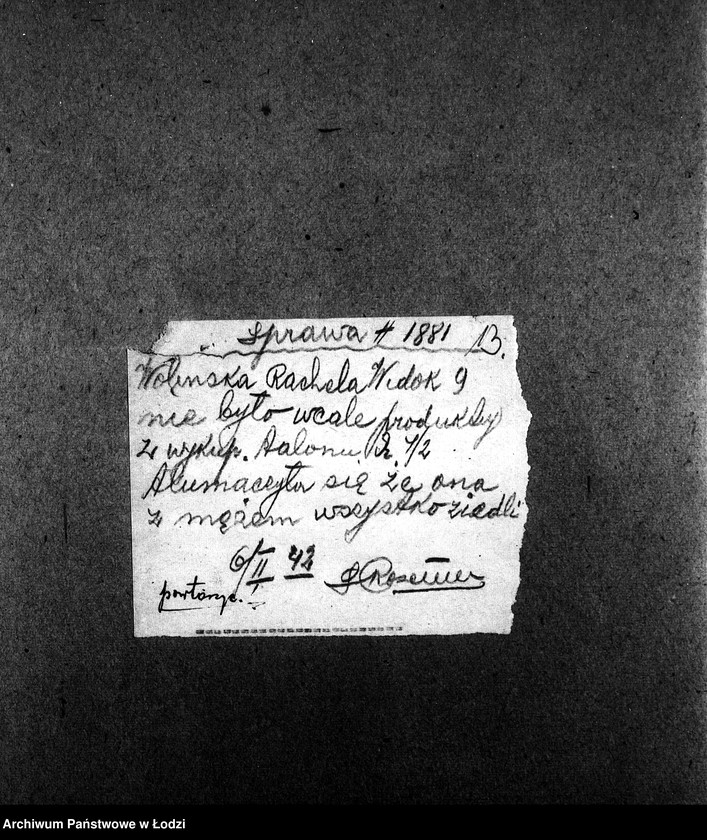 Obraz 16 z jednostki "[Wezwania osób oskarżonych o sprzedaż otrzymanych na talony produktów, by przybyły do Biura Kontroli Kuchen. Raporty kontrolerów]"