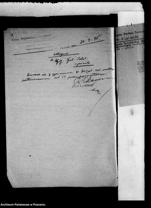 Obraz 8 z jednostki "/Związek Spółdzielni Zarobkowych i Gospodarczych im. ks. Piotra Wawrzyniaka w Poznaniu/"