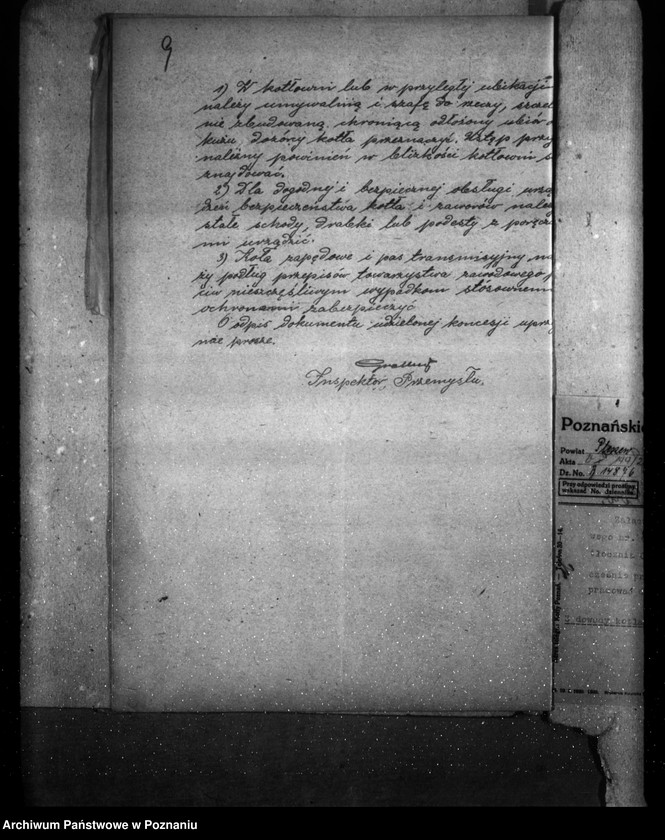 Obraz 13 z jednostki "Udzielenie koncesji na uruchomienie kotła parowego Pleszewskiej Wytłoczni Oleju"