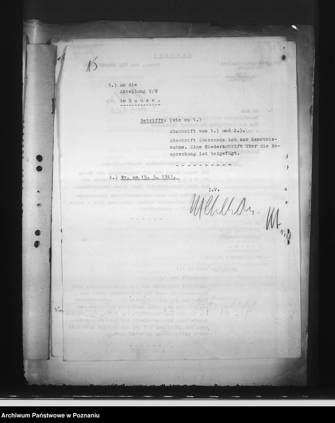 Obraz 19 z jednostki "Korespondencja i zarządzenia w sprawie tak zwanej odbudowy Kraju Warty"