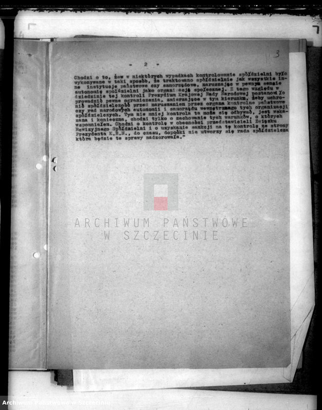 Obraz z jednostki "Związek Rewizyjny Spółdzielni R.P.Okręg Szczeciński - korespondencja"