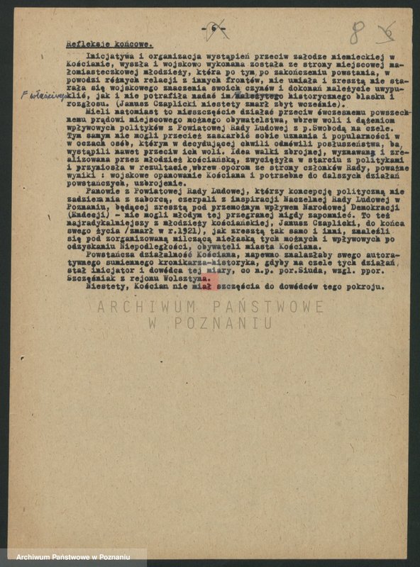 Obraz 20 z jednostki "Ogólne uwagi i spostrzeżenia dotyczące powstania wielkopolskiego."