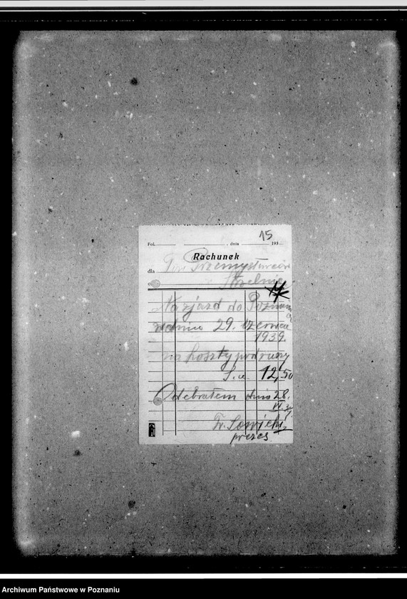 Obraz 20 z jednostki "Lista składek członkowskich Towarzystwa Przemysłowców w Strzelnie. Rachunki, pokwitowania"