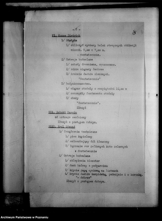 Obraz 11 z jednostki "Państwowa Szkoła Budownictwa w Lesznie - [protokoły z egzaminu końcowego wraz ze spisem abiturientów]"