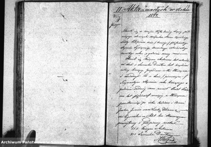 image.from.unit.number "Duplikat Aktu Urodzonych, Zmarłych i Zaślubionych Sekty Filiponów w Gminie Sejwy Powiecie Sejneńskim, Gubernii Augustowskiej za Rok 1844"