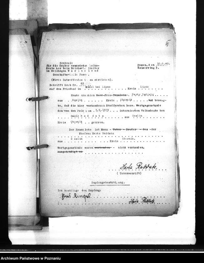 Obraz 9 z jednostki "Wykazy miejscowych Niemców, którzy zginęli w 1939 roku Q - R"