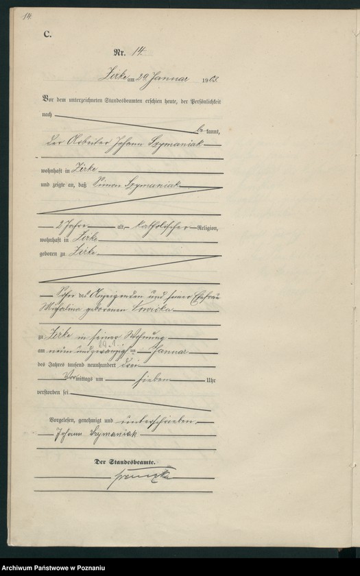 Obraz 17 z jednostki "Sterbe-Haupt-Register"