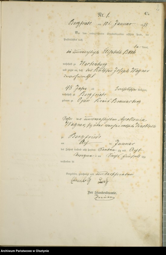 Obraz 4 z jednostki "Sterbe-Haupt-Register Nr 1 - 69"