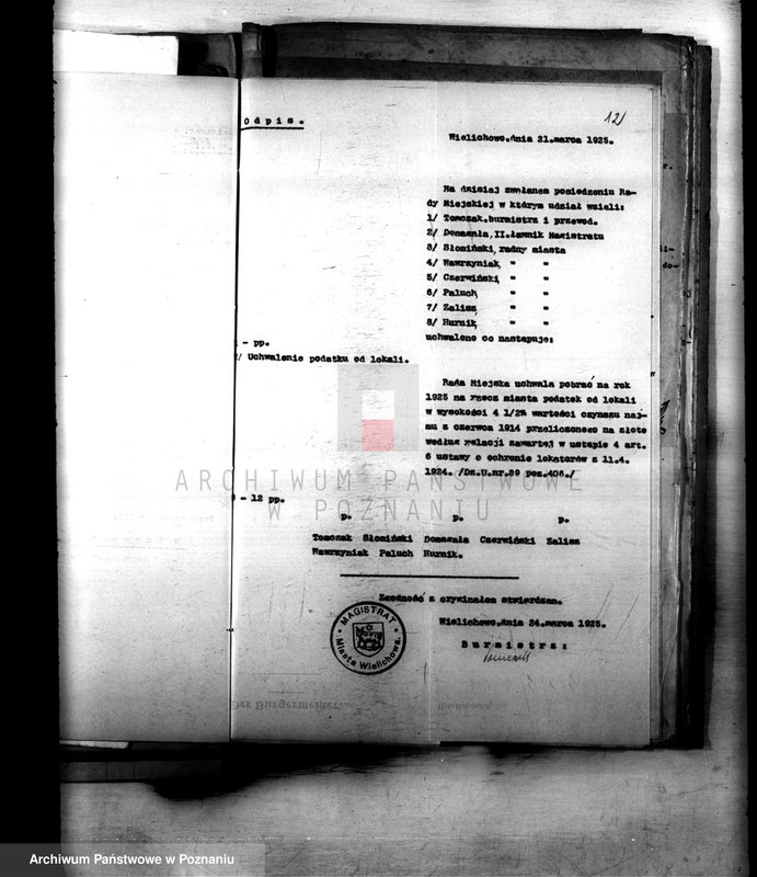 Obraz 16 z jednostki "Podatki Komunalne miasta Wielichowa /ustawa z dnia 11.8.1923 r. D.U.R.P. nr.94/"