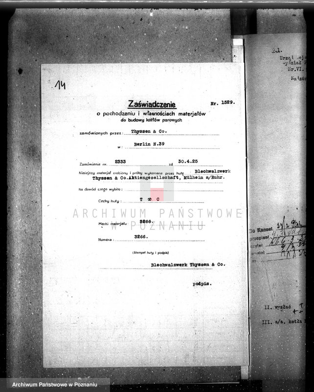 Obraz 18 z jednostki "Majętność Wonieść, pow śmigielski własność J. Wedemeyer nr woj. kotła 6264"