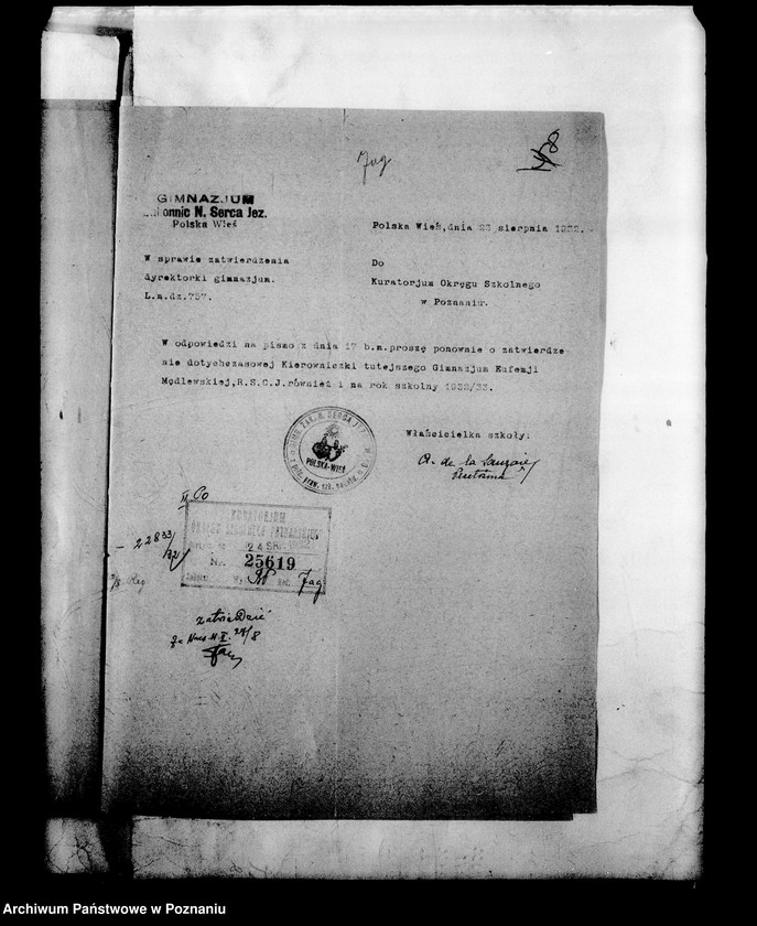 Obraz 11 z jednostki "Prywatne Gimnazjum Żeńskie Zakonnic Najświętszego Serca Jezusowego - Polska Wieś"