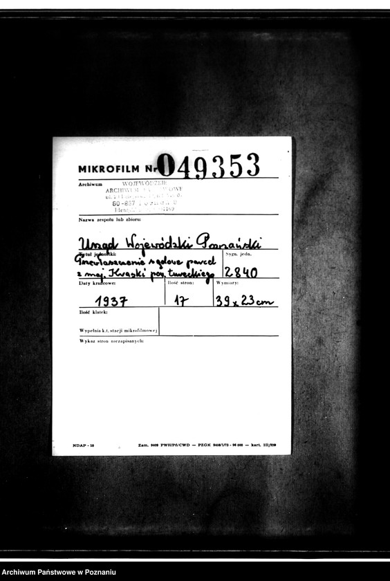 Obraz 2 z jednostki "Przewłaszczenie sądowe parcel z majątku Kraski powiatu tureckiego"