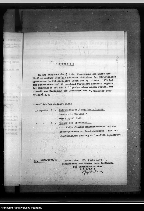 Obraz 12 z jednostki "Kreissparkasse Mogilno, Nieszawa, Szubin, Wongrowitz, Żnin"